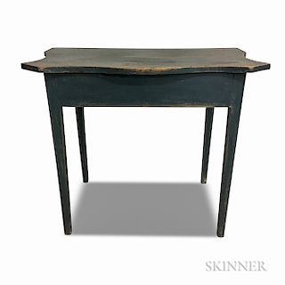 Country Blue-painted Shaped-top Console Table