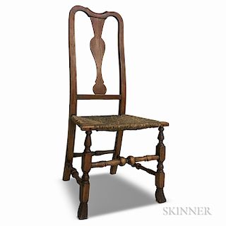Queen Anne Maple Spanish-foot Side Chair