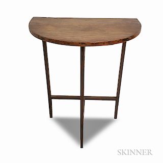 Country Pine Demilune Console Table