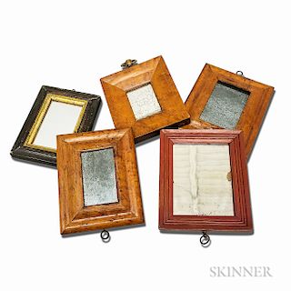Five Small Framed Mirrors