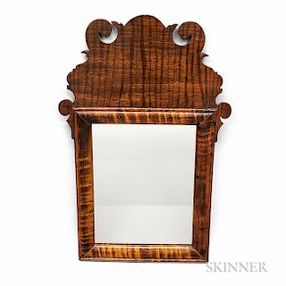 Queen Anne Tiger Maple Mirror