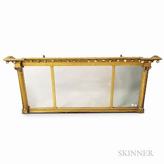 Federal Carved and Gilt-gesso Overmantel Mirror