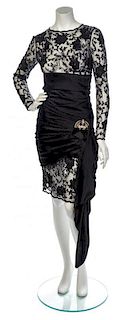 * A Lancetti Black Cocktail Dress, No size.