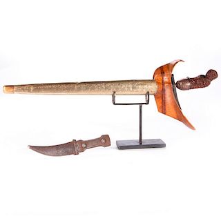 An Indonesian Keris and an intaglio knife.