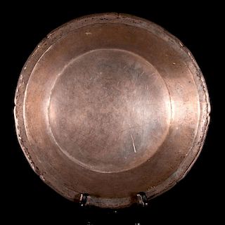 A Spanish Colonial silver plate.