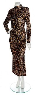 * A Patrick Kelly Cheetah Print Evening Gown, Size 10.