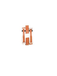 Hermès - A leather and palladium bracelet
