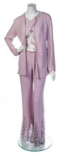 * A Renalto Balestra Lavender Evening Suit, No size.