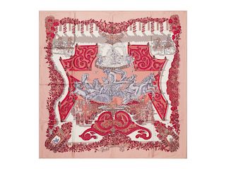 Hermès - Le Paradis Du Roi silk twill scarf