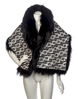 * A Sarli Black and Sequin Evening Stole, No size.