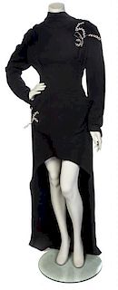 * A Thierry Mugler Black Cocktail Dress, Size 42.
