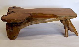 Large and Heavy Blonde Wood Table