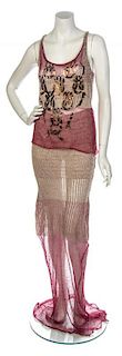 * A Vivienne Westwood Pink and Taupe Knit Ensemble, Size M.