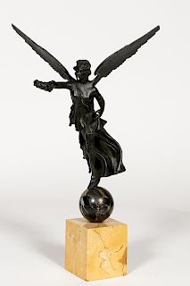 19th C. Grand Tour Bronze Winged Victory Figure