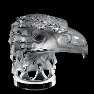 Lalique, "Tete D' Aigle" Mascot Glass Paperweight