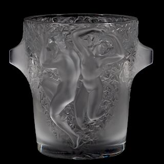 Lalique France "Ganymede" Figural Ice Bucket