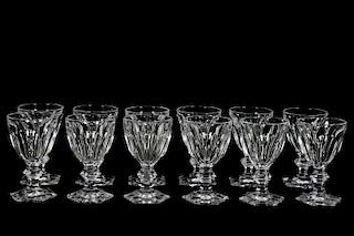 Set, Twelve Baccarat "Harcourt" Water Goblets