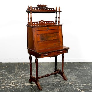 19th C. Eastlake Style Fall Front Desk on Stand