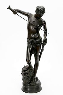 After Antonin Mercie, "David The Conqueror" Bronze