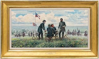 Mort Kunstler, Civil War Generals Oil On Canvas