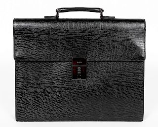 Gucci City Line Leather Briefcase w/ Dust Jacket