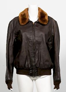 World War II Era Leather Bomber Jacket