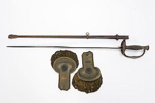Civil War Era Officer's Sword & Epaulette Pair