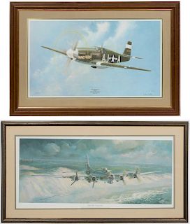 Two Signed Aviation Lithographs, Ferris & Ficklen