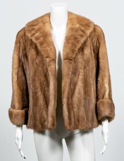 Vintage Jordan Marsh Short Light Brown Mink Coat