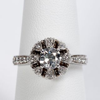 18k White Gold & Diamond Engagement Ring