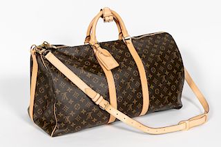 Louis Vuitton Keepall 55 Travel Duffel Bag, Strap