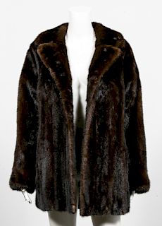 Vintage Short Brown Ladies Mink Fur Coat