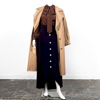 3pc Grouping, Yves St. Laurent Blouse, Skirt, Coat
