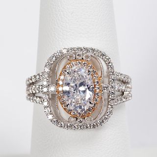 Simon G, 18k Two-Tone Gold & Fancy Diamond Ring
