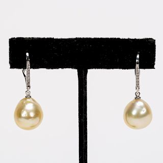 Pair of Fresh Water Pearl Drop Earrings