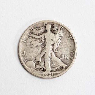 1921-D Walking Liberty Half Dollar Silver Coin