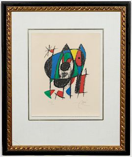 Joan Miro, "Lithograph V" Pencil Signed Lithograph