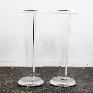 Pair, Contemporary Style Acrylic Floor Pedestals