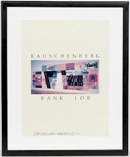 Robert Rauschenberg "Bank Job" Signed Lithograph