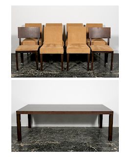 9pc Ligne Roset Dining Suite, Table & Chairs
