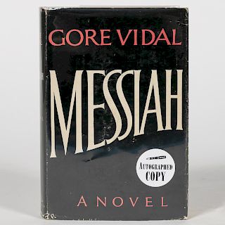 Gore Vidal "Messiah", 1st Edition w/ Signed Plate