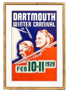 Dom Lupo 1939 Poster, Dartmouth Winter Carnival