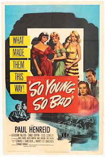 "So Young, So Bad" 1950 Original Movie Poster