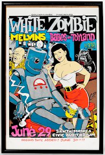 Coop, "White Zombie" Original Concert Poster 1995
