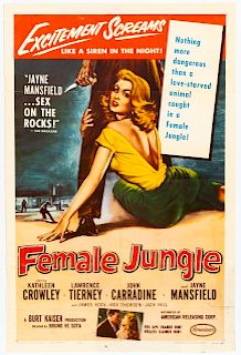 "Female Jungle" 1956 Original Movie Poster
