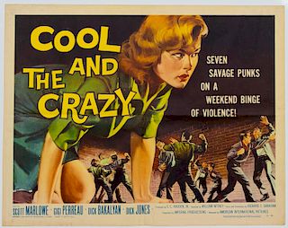 "Cool and The Crazy" 1958 Original Movie Poster