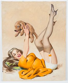 Donald Rusty Rust, Oil on Canvas "Luanne" Pinup
