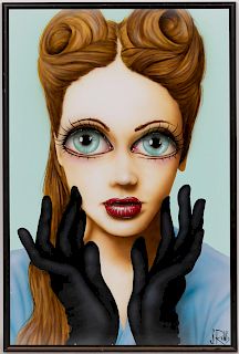 Scott Rohlfs Acrylic, "Annabelle" Pinup Painting
