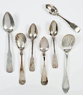 19 American Coin and Sterling Silver Spoons