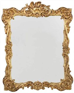 Rococo Style Carved and Gilt Mirror